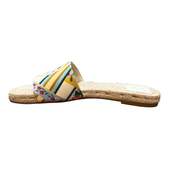 Tory Burch Benton Open Toe Espadrille Sandal Slides - Picture 8 of 9